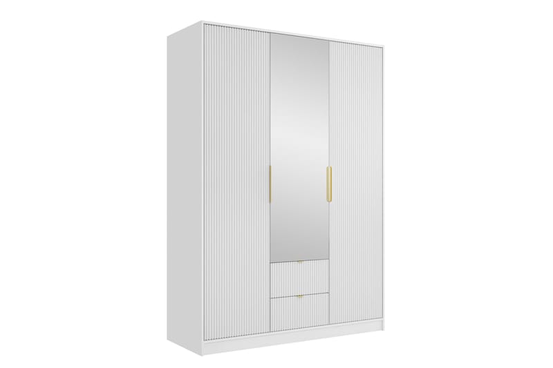 Gudelia Garderobeskap 151x216 cm - Hvit - Oppbevaring - Garderober & garderobesystem