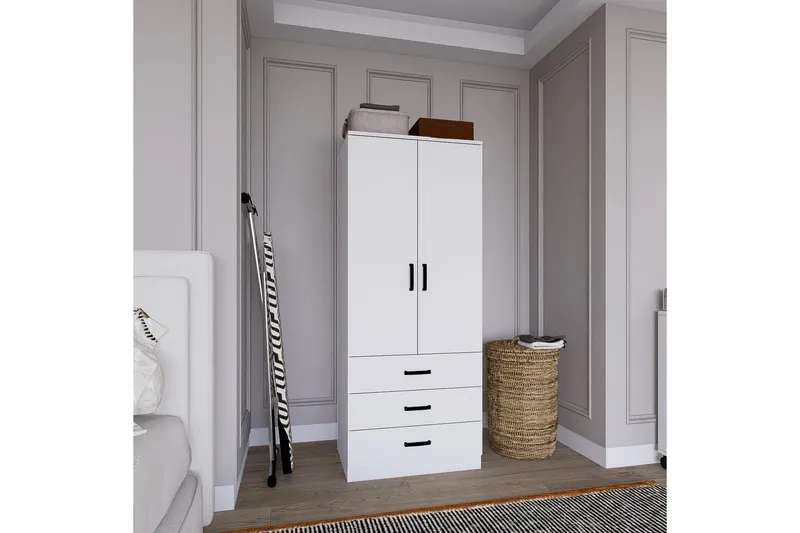 Haaken Garderobe 60x174,8 cm - Matt hvit - Oppbevaring - Garderober & garderobesystem