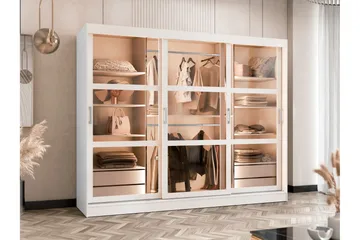 Harvans Garderobeskap 250x203 cm - Hvit - Oppbevaring - Garderober & garderobesystem