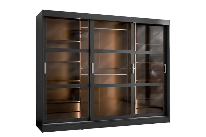 Harvans Garderobeskap 250x203 cm, Svart