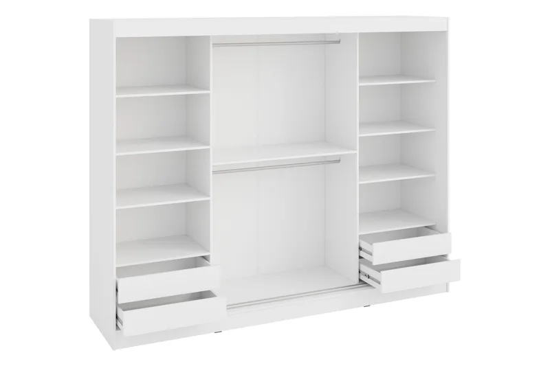 Harvans Garderobeskap 250x203 cm - Svart - Oppbevaring - Garderober & garderobesystem