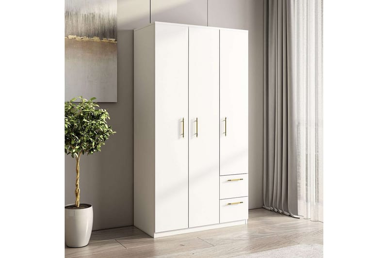Hearst Garderobe 90x171,8 cm - Hvit - Oppbevaring - Garderober & garderobesystem