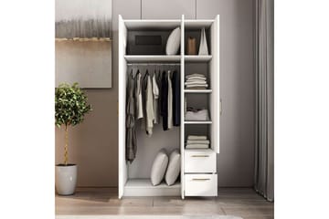 Hearst Garderobe 90x171,8 cm - Hvit - Oppbevaring - Garderober & garderobesystem