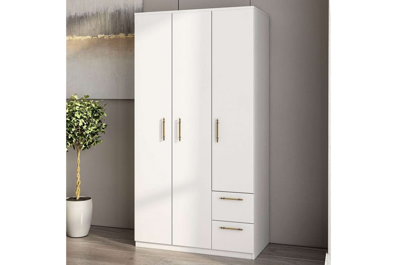 Hearst Garderobe 90x171,8 cm - Hvit - Oppbevaring - Garderober & garderobesystem