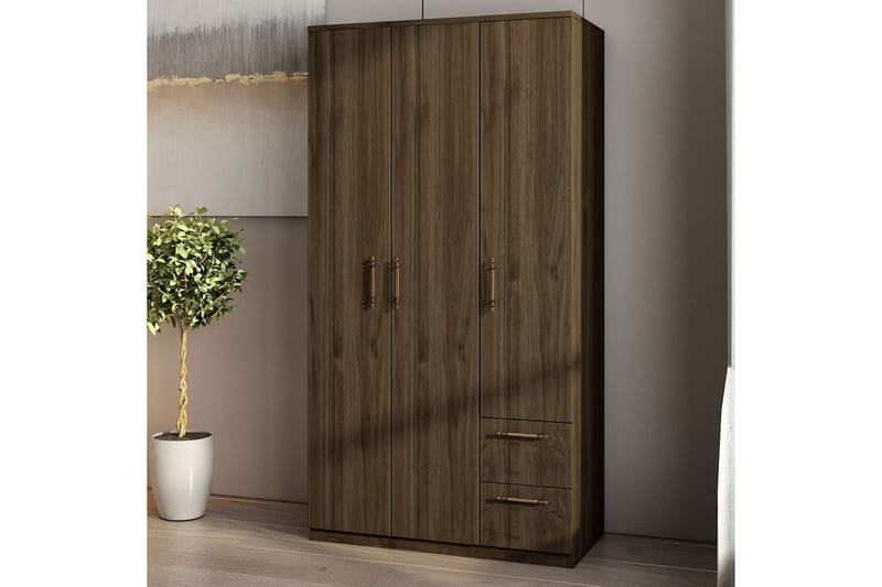 Hearst Garderobe 90x171,8 cm - Valnøtt - Oppbevaring - Garderober & garderobesystem