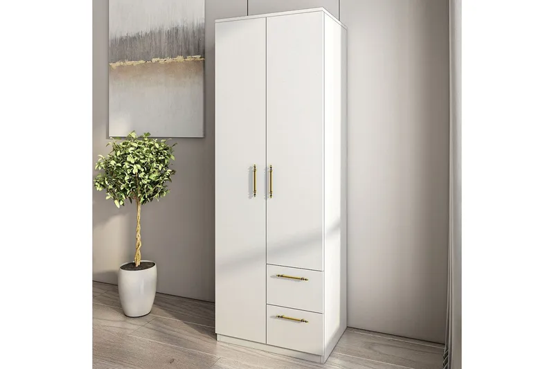 Hearst Garderobesskåp 60x171,8 cm - Hvit - Oppbevaring - Garderober & garderobesystem