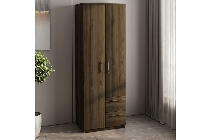 Hearst Garderobesskåp 60x171,8 cm - Valnøtt - Oppbevaring - Garderober & garderobesystem