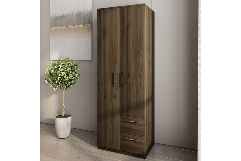 Hearst Garderobesskåp 60x171,8 cm - Valnøtt - Oppbevaring - Garderober & garderobesystem
