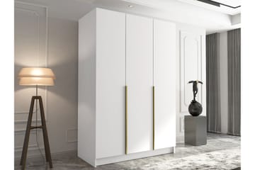 Herrljunga Garderobe 150 cm - Hvit/Gull - Oppbevaring - Garderober & garderobesystem