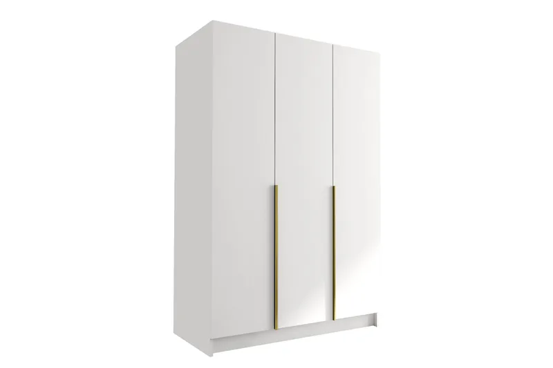 Herrljunga Garderobe 150 cm, Hvit/Gull