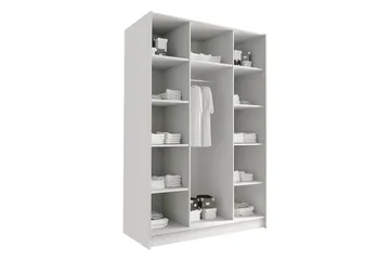 Herrljunga Garderobe 150 cm - Hvit/Svart - Oppbevaring - Garderober & garderobesystem