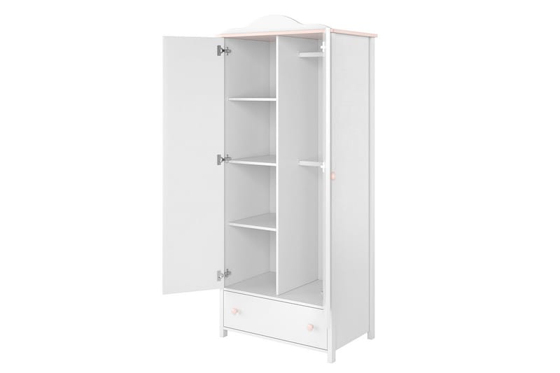 Hilts Garderobeskap 85x196 cm i Tre - Hvit - Oppbevaring - Garderober & garderobesystem