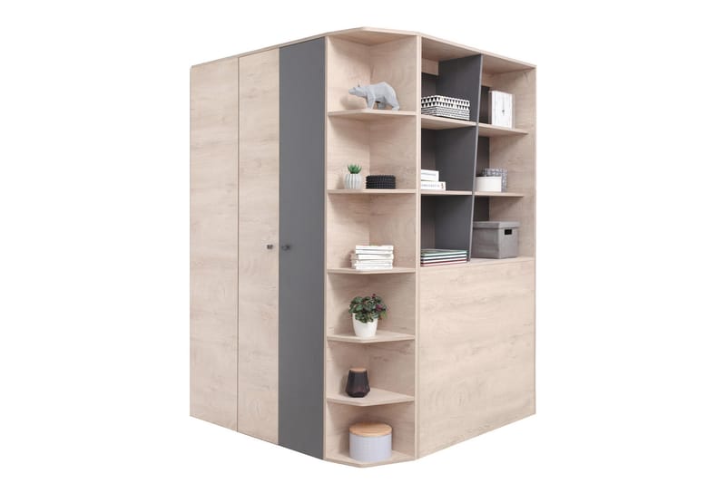 Garderobee Boronat 135 cm - Garderobeskap - Hjørnegarderobe