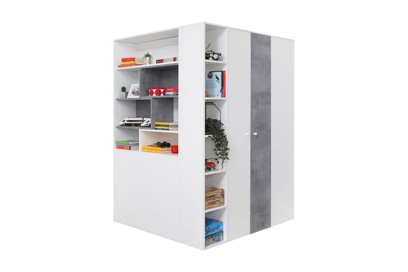 HjørneGarderobe Indora 135 cm - Garderobeskap - Hjørnegarderobe