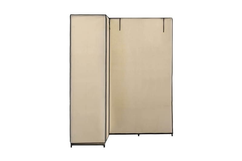Hjørnegarderobe kremhvit 130x87x169 cm - Garderobeskap - Hjørnegarderobe