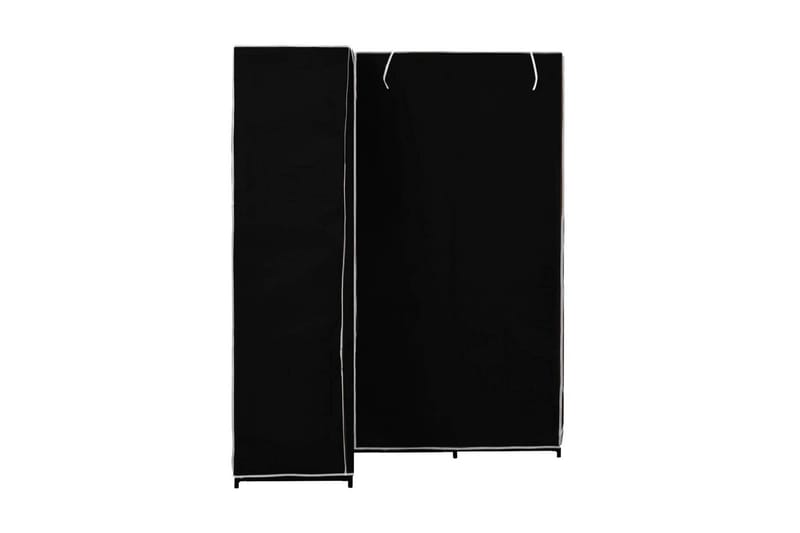 Hjørnegarderobe svart 130x87x169 cm - Garderobeskap - Hjørnegarderobe