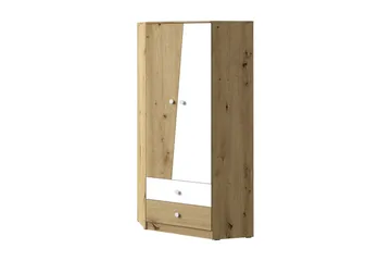 Nero Garderobe 87 cm - Natur/Hvit - Oppbevaring - Garderober & garderobesystem - Hjørnegarderobe