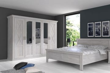 Hurlston Garderobe 255 cm - Hvit - Oppbevaring - Garderober & garderobesystem