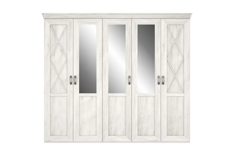 Hurlston Garderobe 255 cm, Hvit