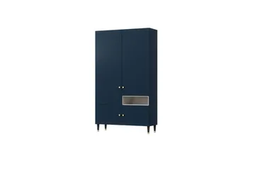 Includo Garderobe 120 cm i Malt Tre - Blå - Oppbevaring - Garderober & garderobesystem