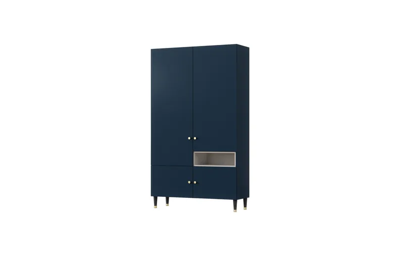 Includo Garderobe 120 cm i Malt Tre, Blå