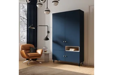 Includo Garderobe 120 cm i Malt Tre - Blå - Oppbevaring - Garderober & garderobesystem