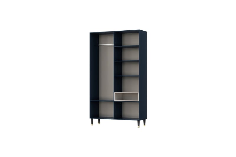 Includo Garderobe 120 cm i Malt Tre - Blå - Oppbevaring - Garderober & garderobesystem