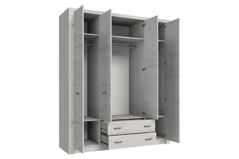 Indianapolis Garderobe 178x58x214 cm - Oppbevaring - Garderober & garderobesystem