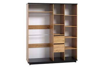 Ines Garderobe 60x180 cm - Eik/Svart - Oppbevaring - Garderober & garderobesystem