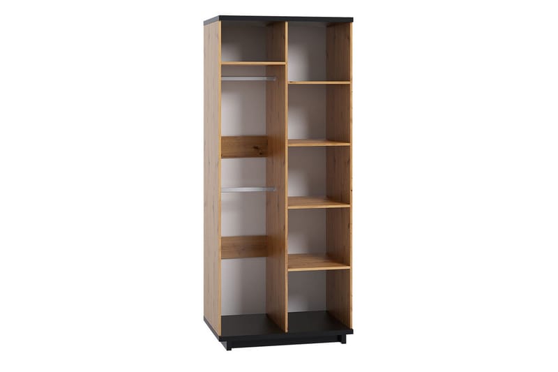 Ines Garderobe 60x90 cm - Eik/Svart - Oppbevaring - Garderober & garderobesystem