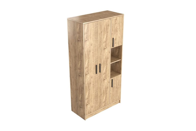 Iskral Garderobe 90x177 cm - Brun - Oppbevaring - Garderober & garderobesystem