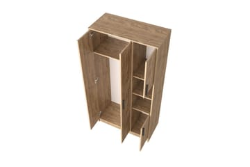 Iskral Garderobe 90x177 cm - Brun - Oppbevaring - Garderober & garderobesystem