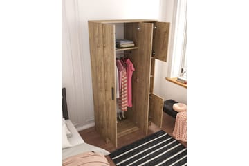 Iskral Garderobe 90x177 cm - Brun - Oppbevaring - Garderober & garderobesystem