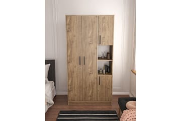 Iskral Garderobe 90x177 cm - Brun - Oppbevaring - Garderober & garderobesystem