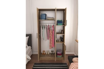 Iskral Garderobe 90x177 cm - Brun - Oppbevaring - Garderober & garderobesystem