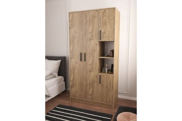 Iskral Garderobe 90x177 cm - Brun - Oppbevaring - Garderober & garderobesystem