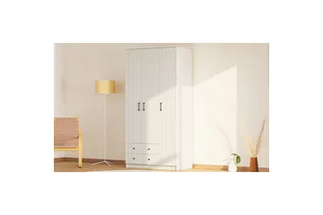 Ivon Garderobe 105x184 cm - Matt Hvit - Oppbevaring - Garderober & garderobesystem