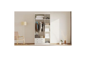 Ivon Garderobe 105x210 cm - Matt Hvit - Oppbevaring - Garderober & garderobesystem