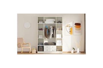 Ivon Garderobe 140x210 cm - Matt Hvit - Oppbevaring - Garderober & garderobesystem