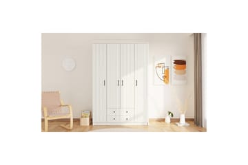 Ivon Garderobe 140x210 cm - Matt Hvit - Oppbevaring - Garderober & garderobesystem