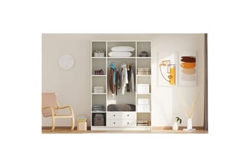 Ivon Garderobe 140x210 cm - Matt Hvit - Oppbevaring - Garderober & garderobesystem