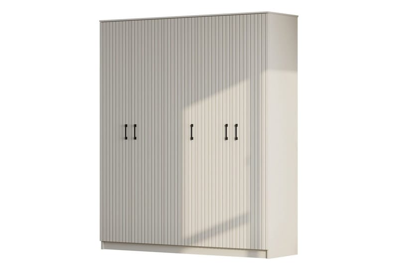 Ivon Garderobe 175x184 cm - Matt Hvit - Oppbevaring - Garderober & garderobesystem