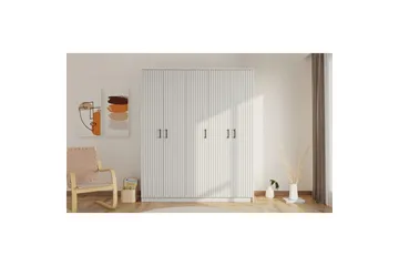 Ivon Garderobe 175x210 cm - Matt Hvit - Oppbevaring - Garderober & garderobesystem