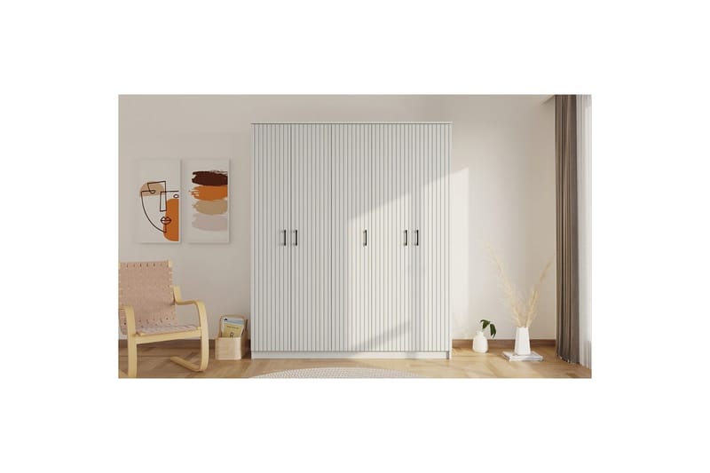 Ivon Garderobe 175x210 cm - Matt Hvit - Oppbevaring - Garderober & garderobesystem