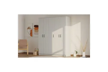 Ivon Garderobe 175x210 cm - Matt Hvit - Oppbevaring - Garderober & garderobesystem