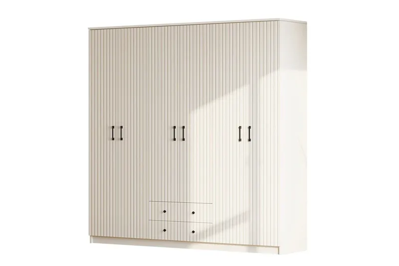 Ivon Garderobe 210x210 cm - Matt Hvit - Oppbevaring - Garderober & garderobesystem