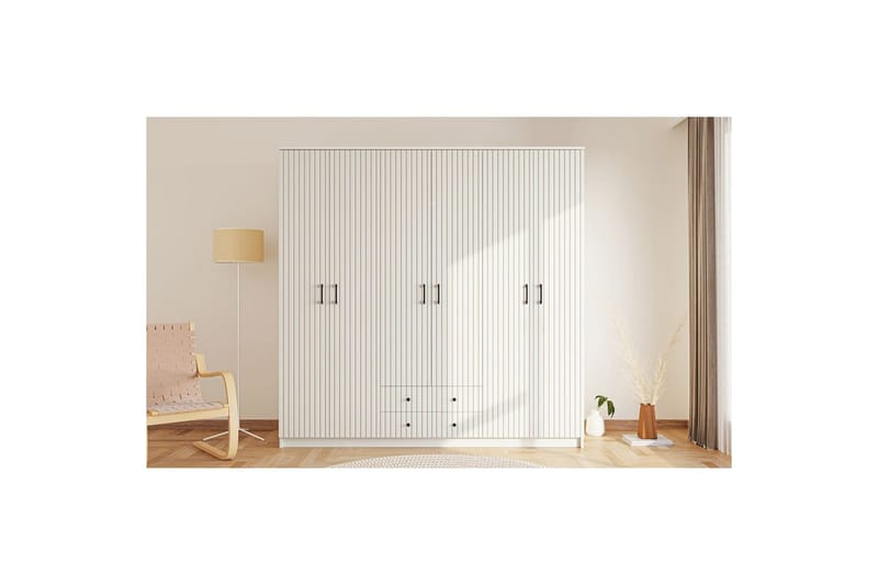 Ivon Garderobe 210x210 cm - Matt Hvit - Oppbevaring - Garderober & garderobesystem