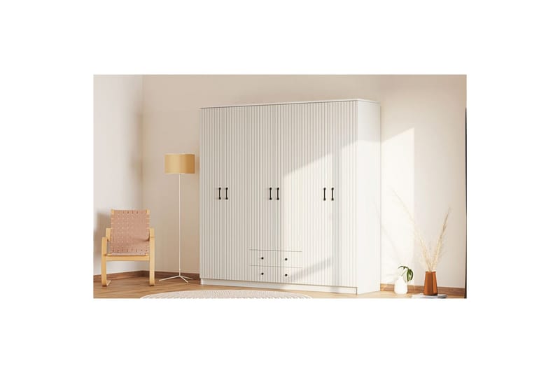 Ivon Garderobe 210x210 cm - Matt Hvit - Oppbevaring - Garderober & garderobesystem
