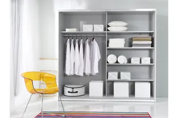 Joannie Garderobe - Hvit | Svart - Oppbevaring - Garderober & garderobesystem