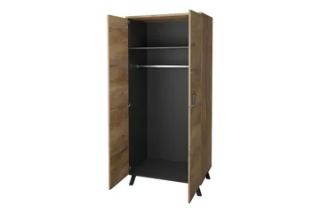 John Garderobe med Hylle 81 cm i Eik - Lysebrun - Oppbevaring - Garderober & garderobesystem